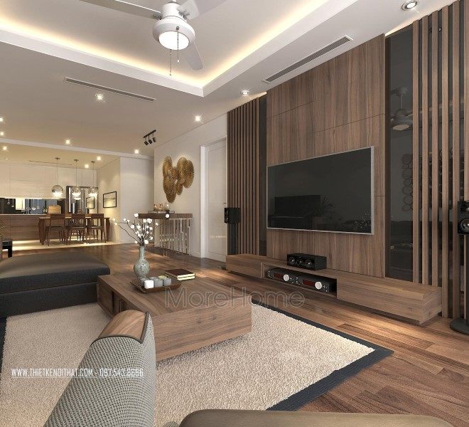 Thiết kế nội thất phòng khách chung cư Imperia Garden 203 Nguyễn Huy Tưởng Thanh Xuân Hà Nội